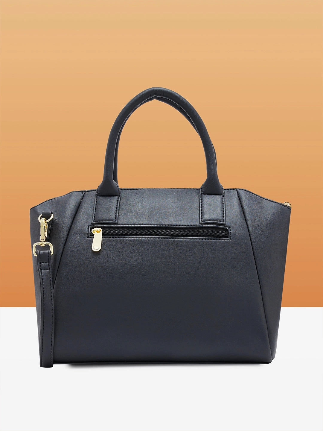 Caprese Tio Medium Black Satchel Bag