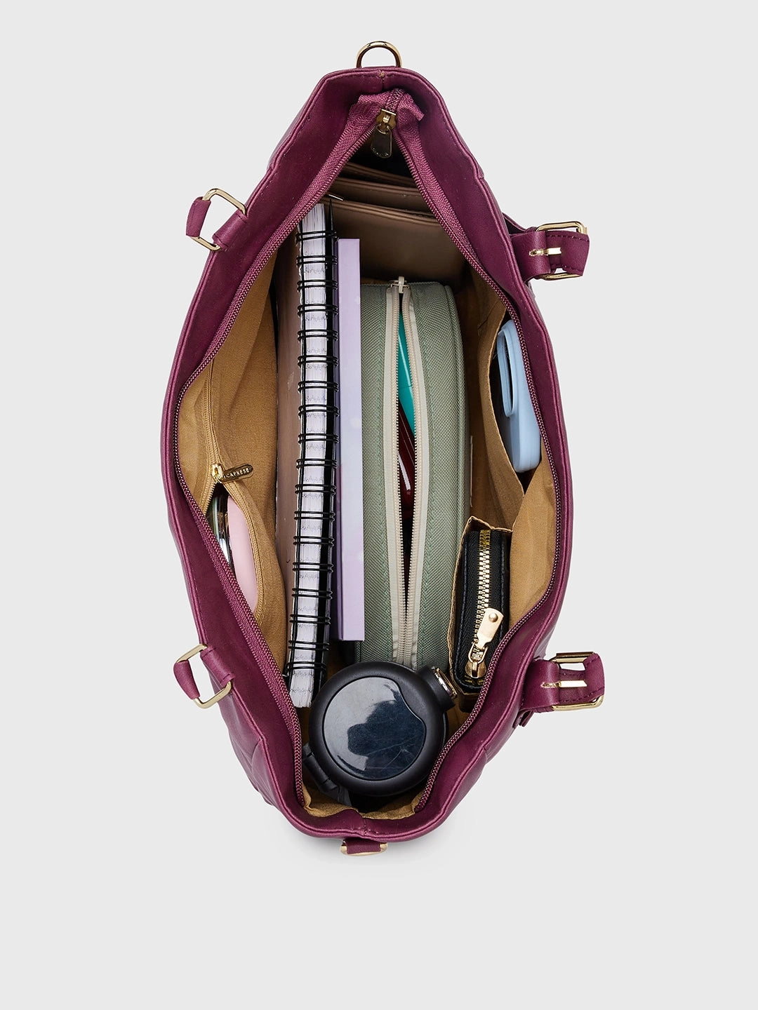 Caprese Vincita Medium Red Satchel Bag