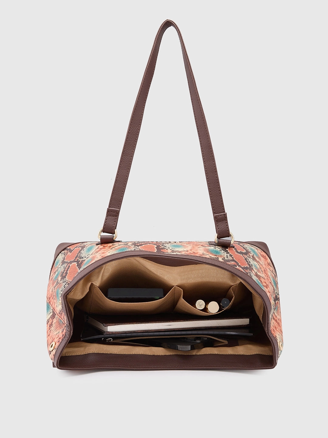 Caprese Vittoria Large Brown Satchel Bag