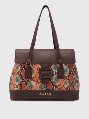 Caprese Vittoria Large Brown Satchel Bag