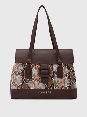Caprese Vittoria Large Chocolate Satchel Bag