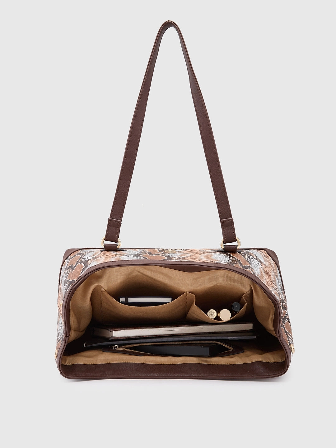 Caprese Vittoria Large Chocolate Satchel Bag