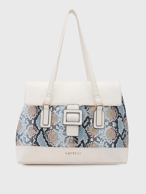 Caprese Vittoria Large Off White Satchel Bag