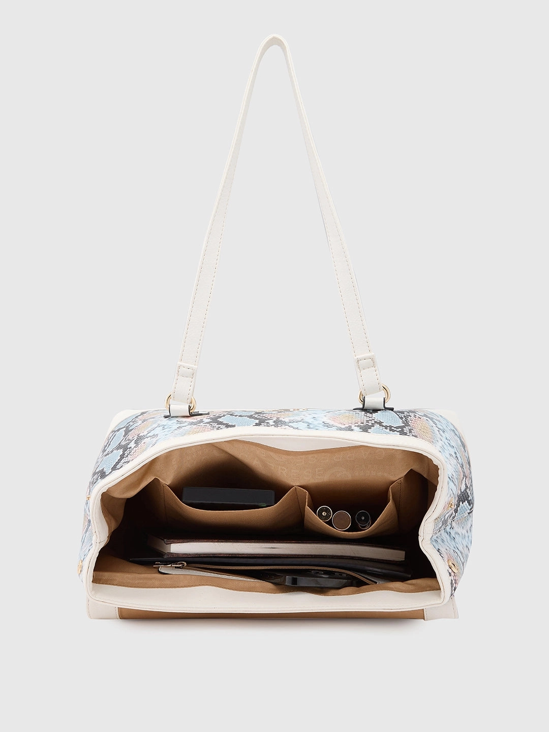 Caprese Vittoria Large Off White Satchel Bag