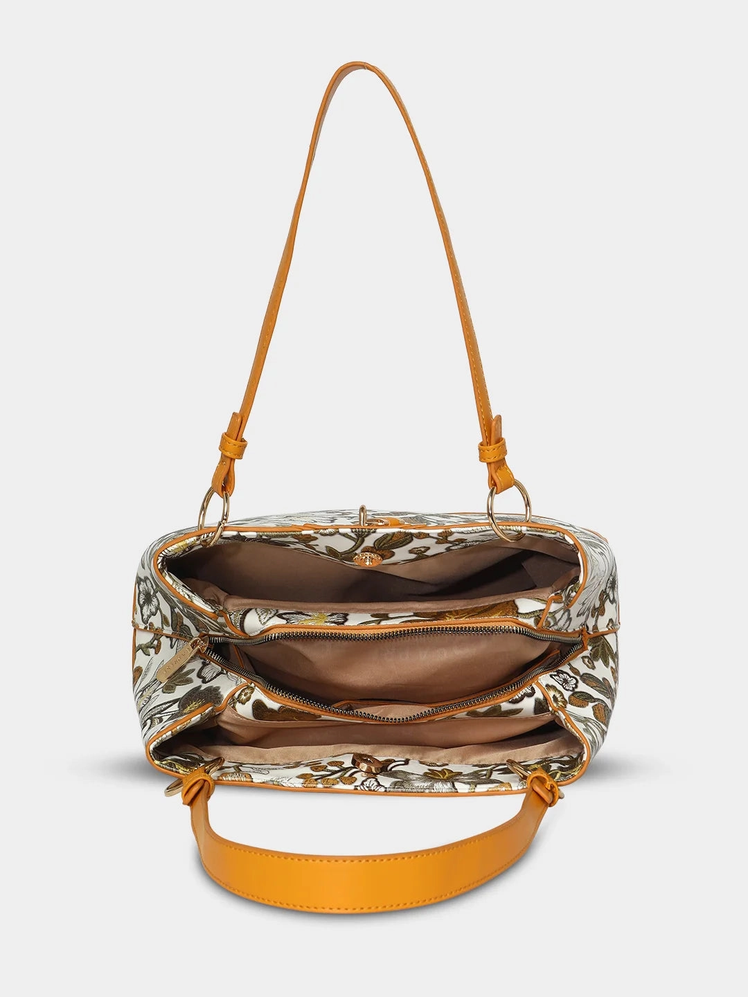 Caprese Wren Large Ochre Satchel Bag