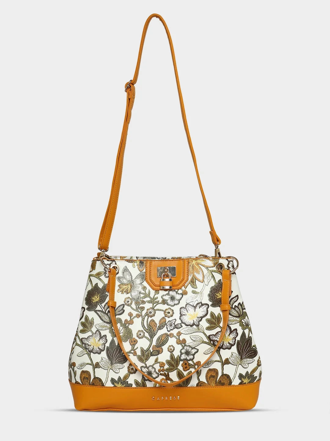 Caprese Wren Large Ochre Satchel Bag