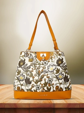 Caprese Wren Large Ochre Satchel Bag