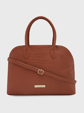 Caprese Zoia Medium Dark Brown Satchel Bag