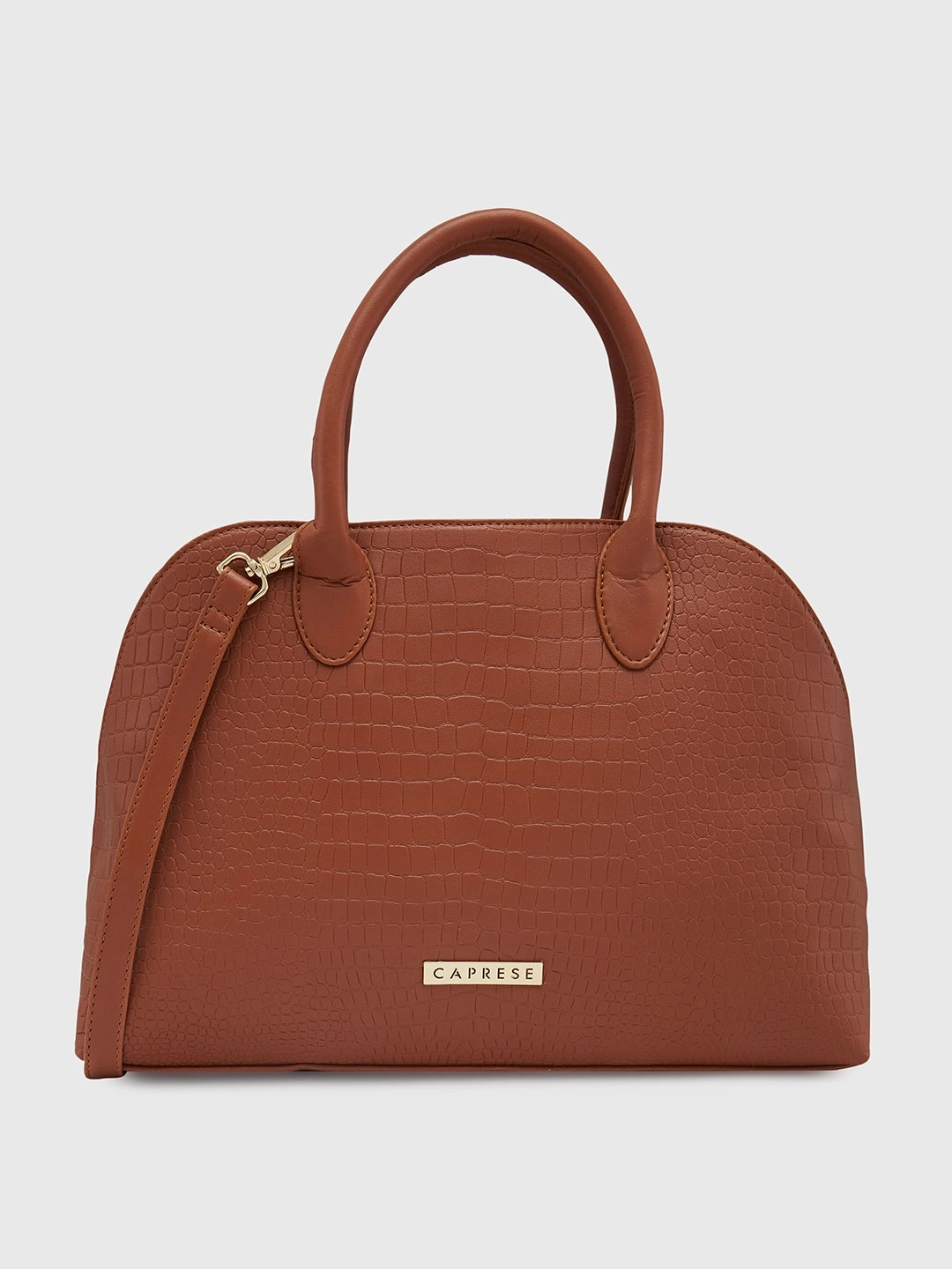 Caprese Zoia Medium Dark Brown Satchel Bag
