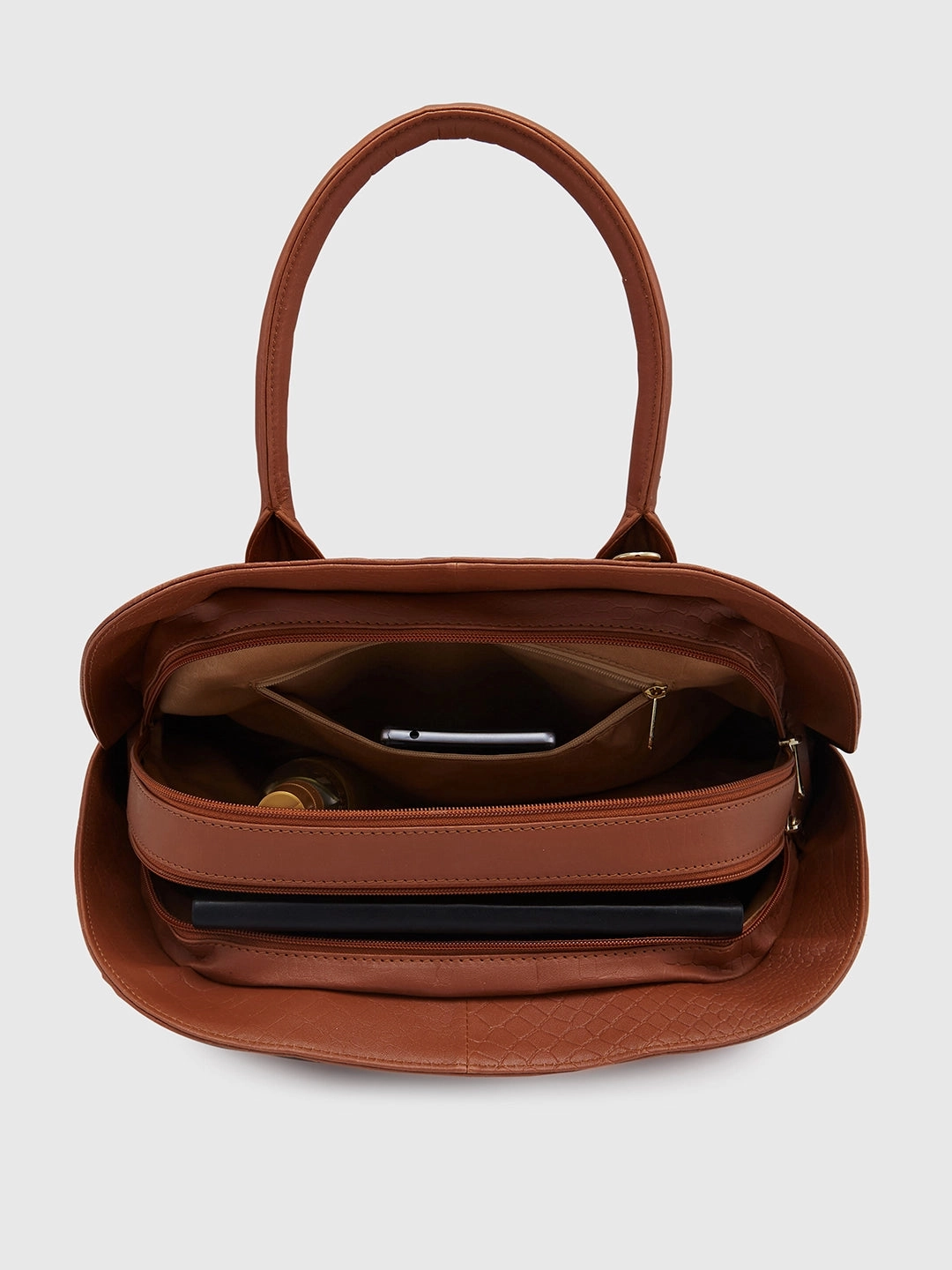 Caprese Zoia Medium Dark Brown Satchel Bag