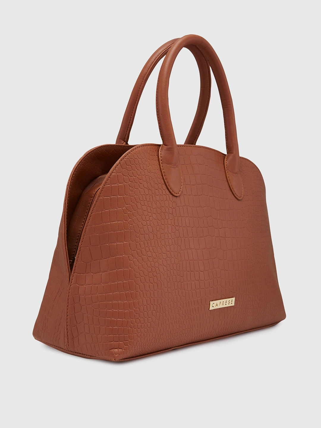 Caprese Zoia Medium Dark Brown Satchel Bag