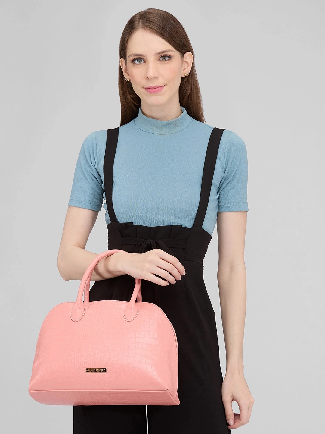 Caprese Zoia Medium Salmon Satchel Bag