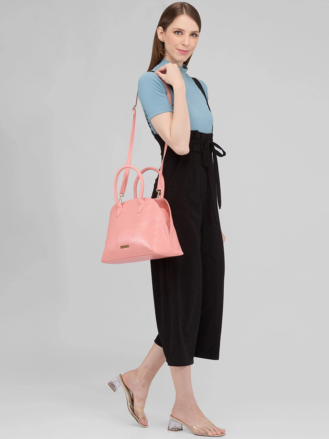 Caprese Zoia Medium Salmon Satchel Bag