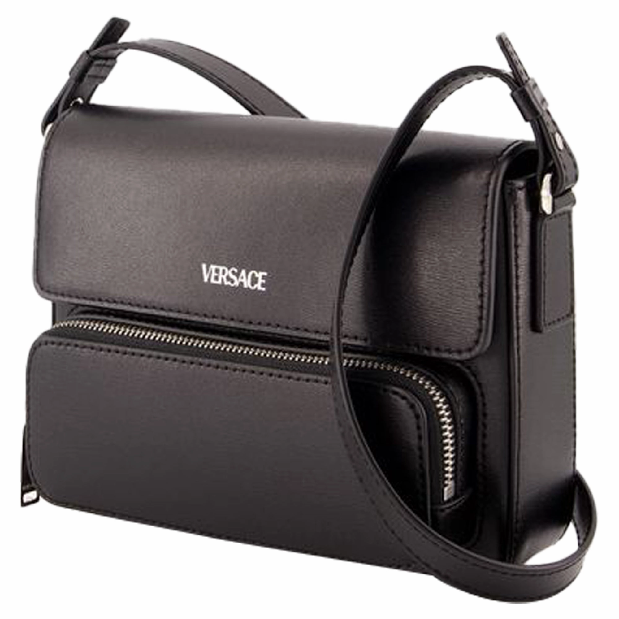 Cargo Wallet On Chain - Versace - Leather - Black