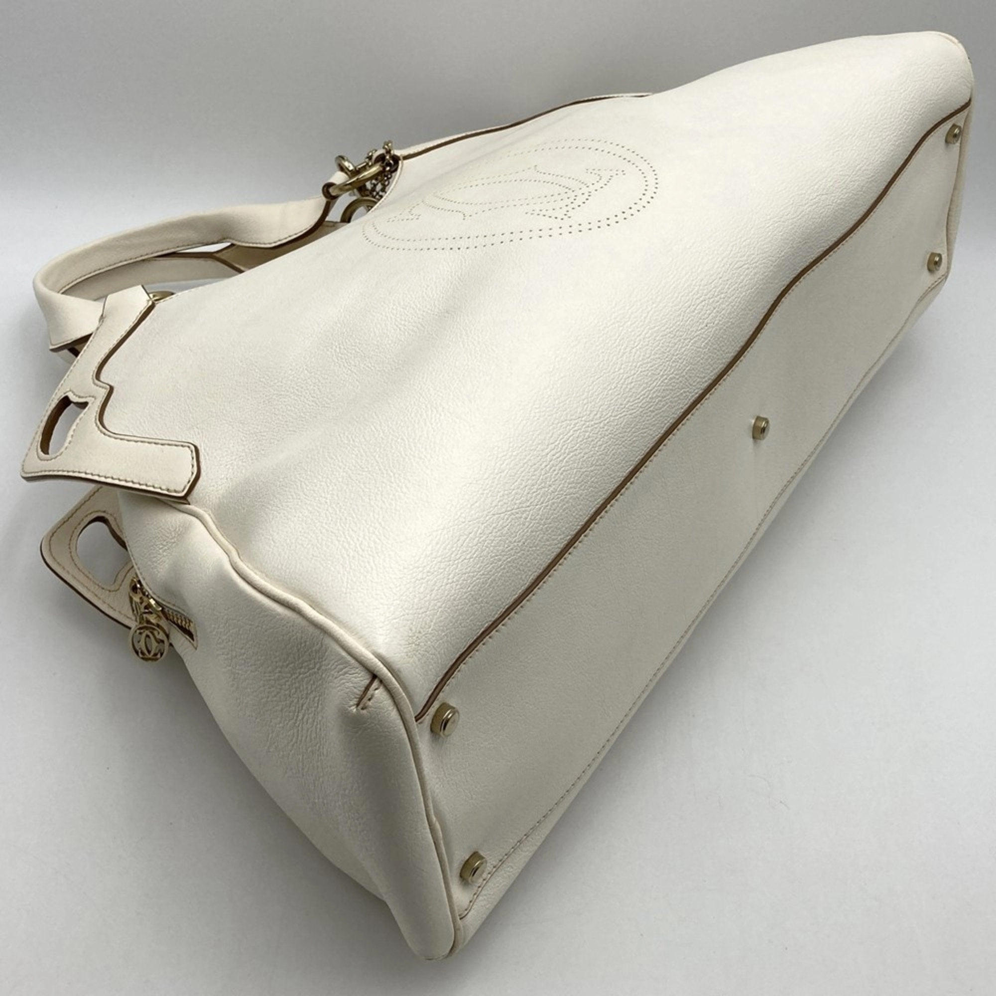 Cartier Marcello Leather Shoulder Bag Tote Bag (Pre-Owned)