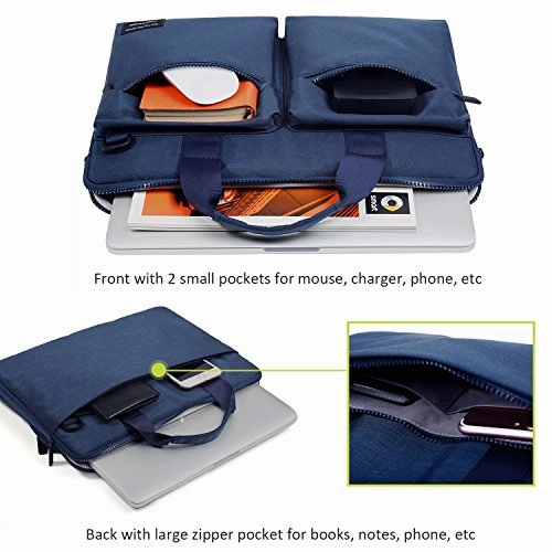 Cartinoe RFID Blocking 15.6 inch Laptop Shoulder Bag, Business Briefcase Water Resistant