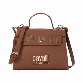 Cavalli Class Women's Brown Top Handle Handbag