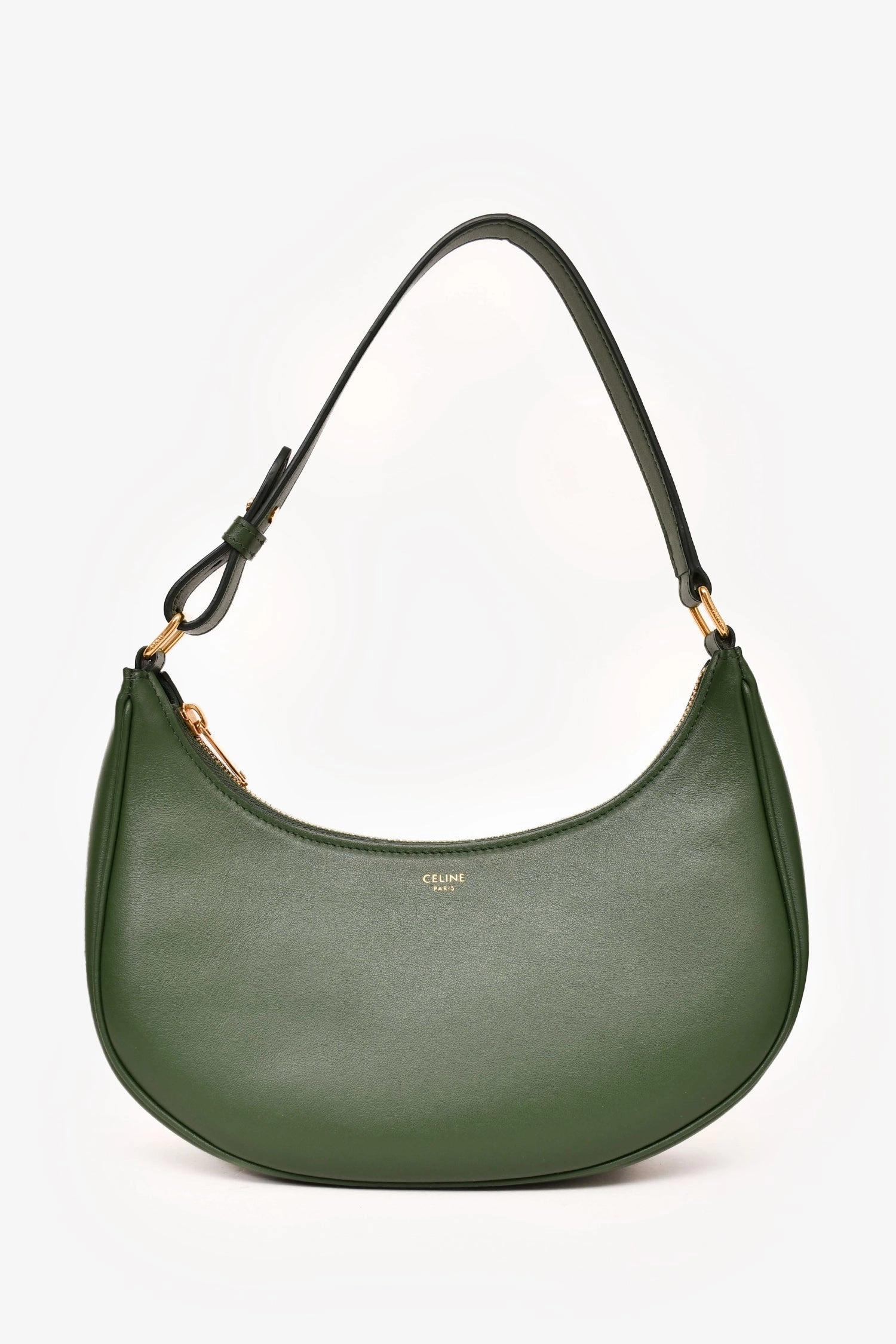 Celine 2017 Green Leather Ava Shoulder Bag