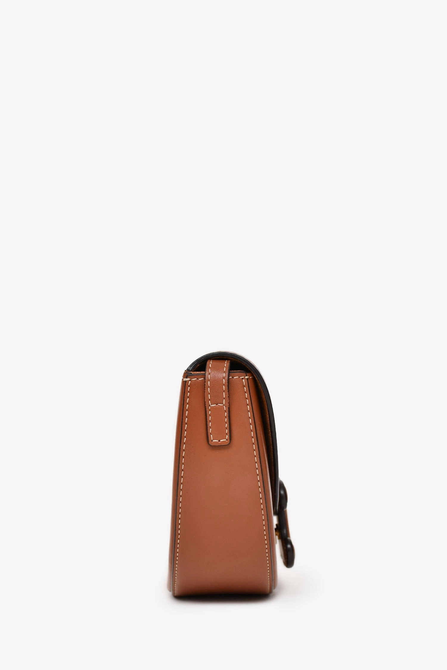 Celine 2022 Brown Leather Triomphe Besace Crossbody Bag