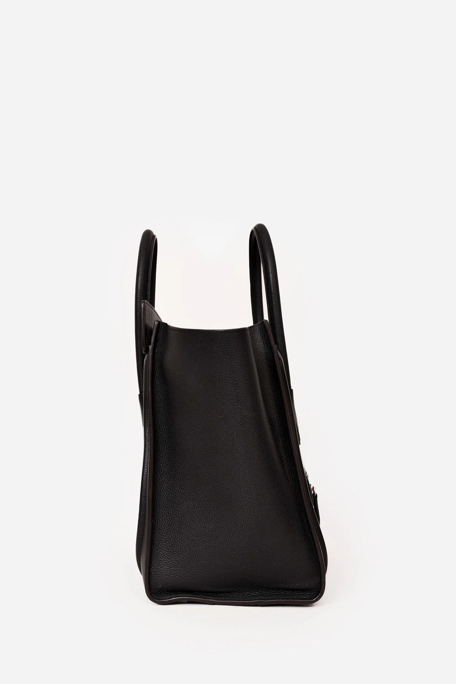 Celine Black Grained Leather Mini Luggage Tote (As Is)