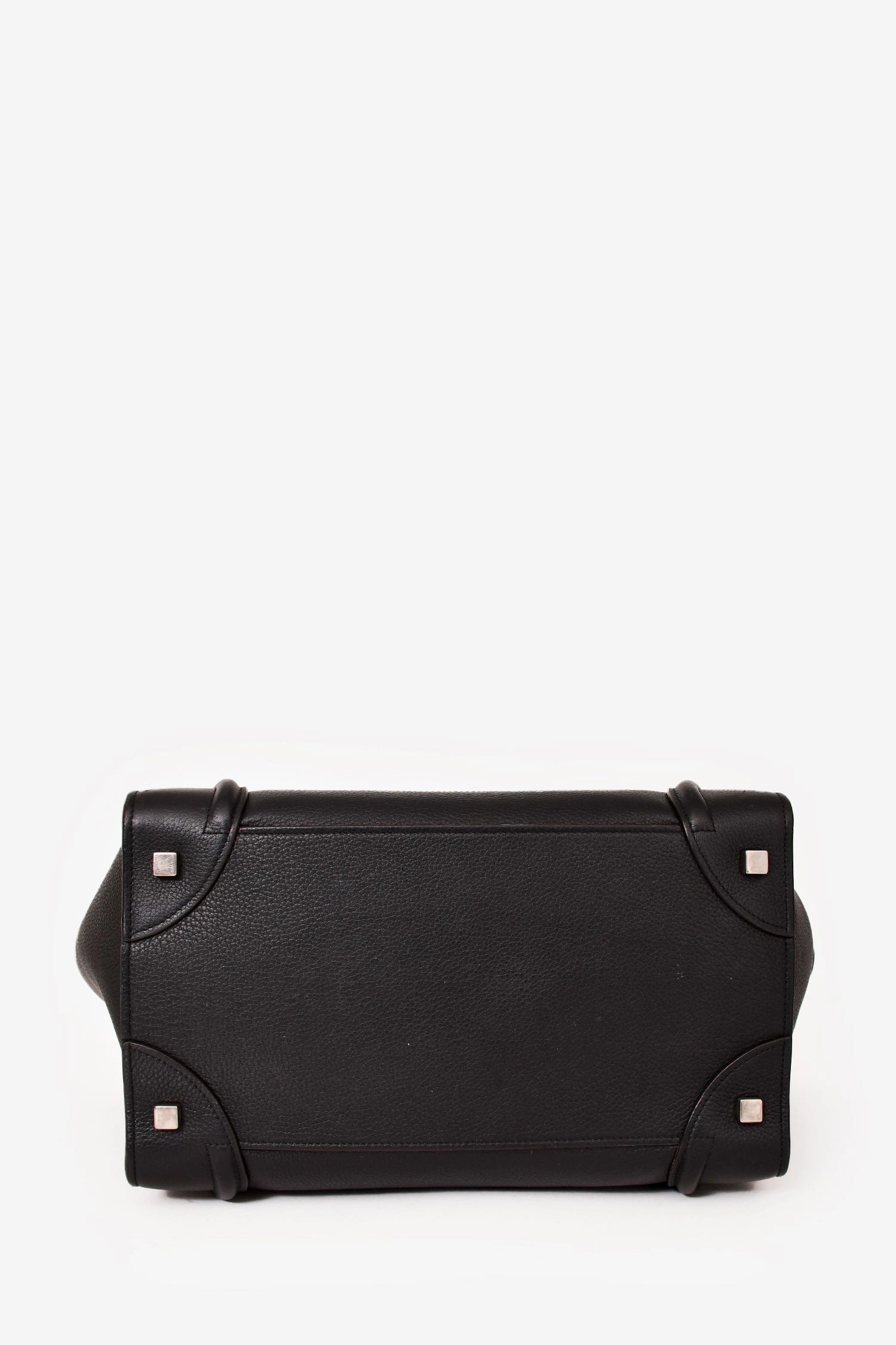 Celine Black Grained Leather Mini Luggage Tote (As Is)