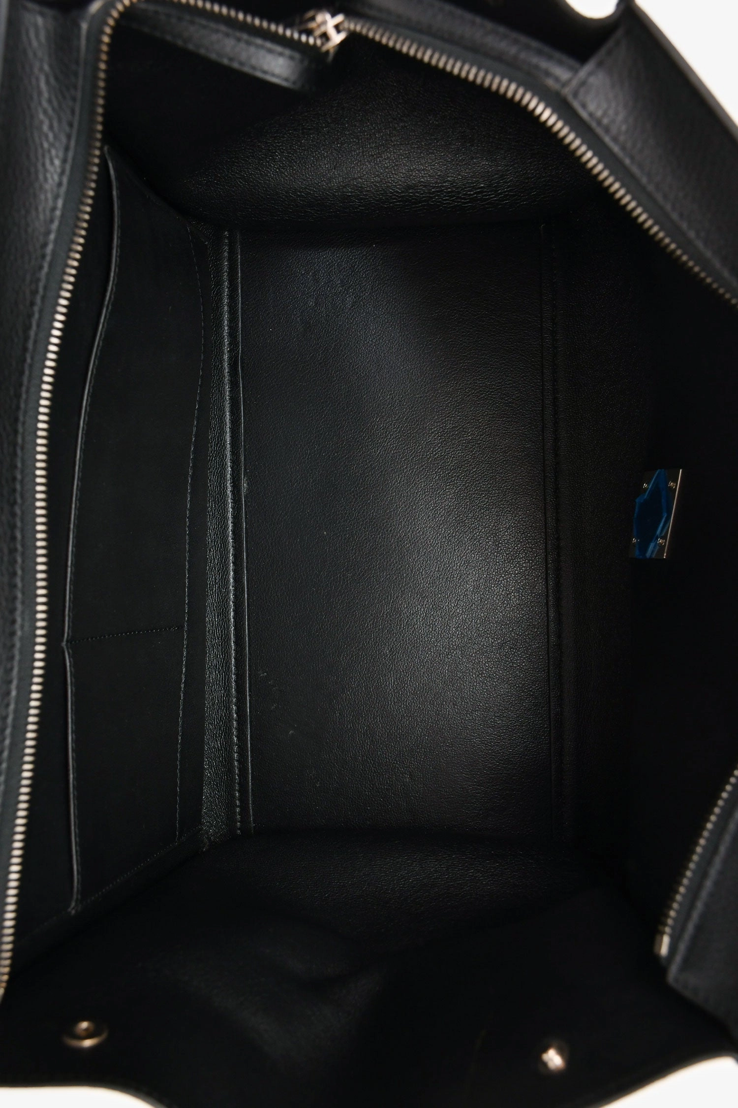 Celine Black Leather/Suede Trapeze Bag with Strap