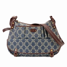 Celine blue blue Leather Shoulder Bag (Pre-Owned)