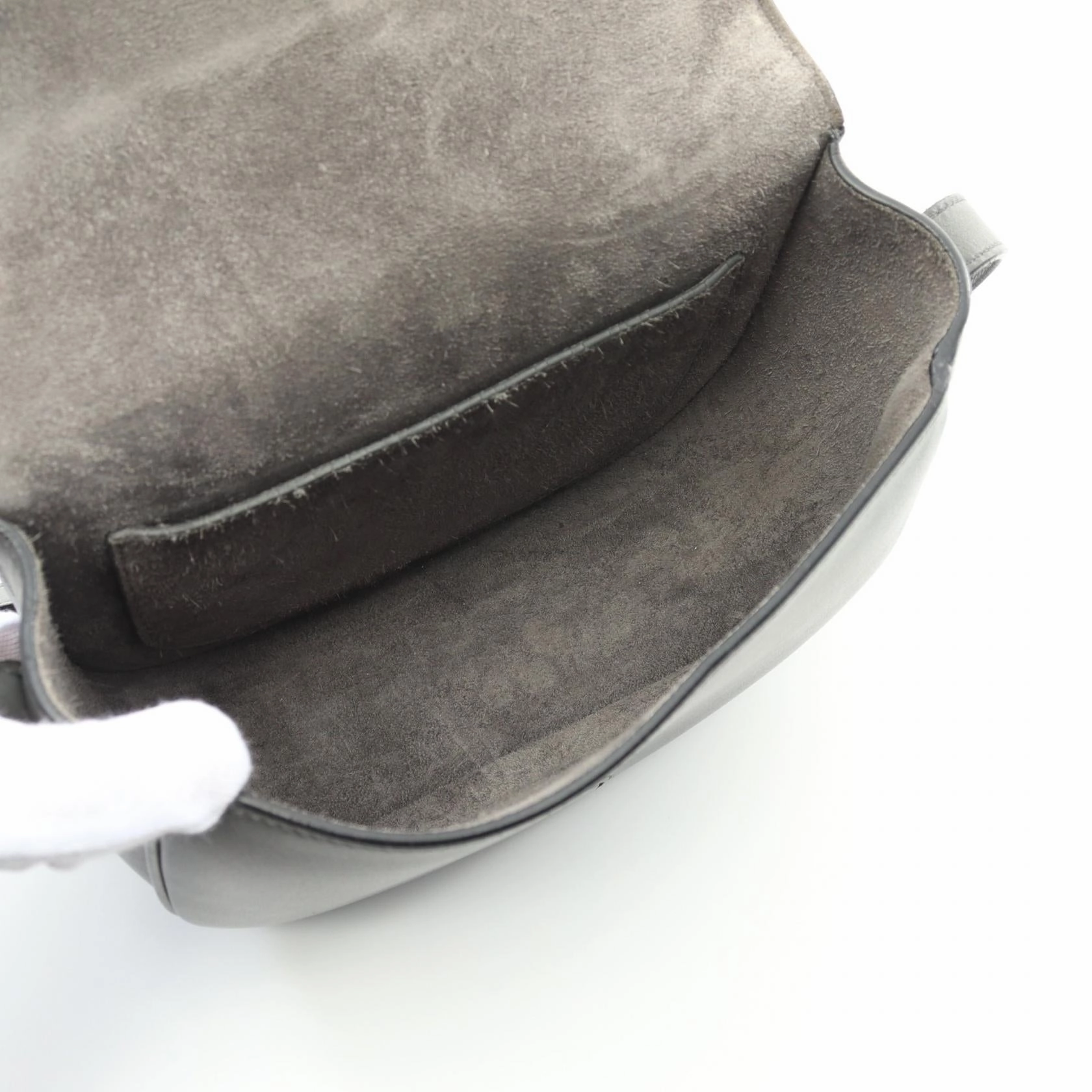 Celine Leather Folco Triomphe Shoulder Bag