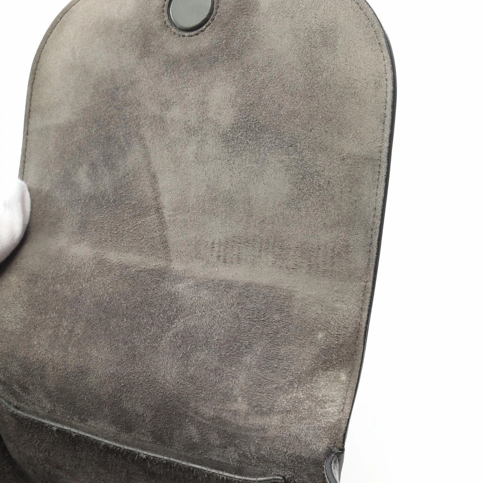 Celine Leather Folco Triomphe Shoulder Bag