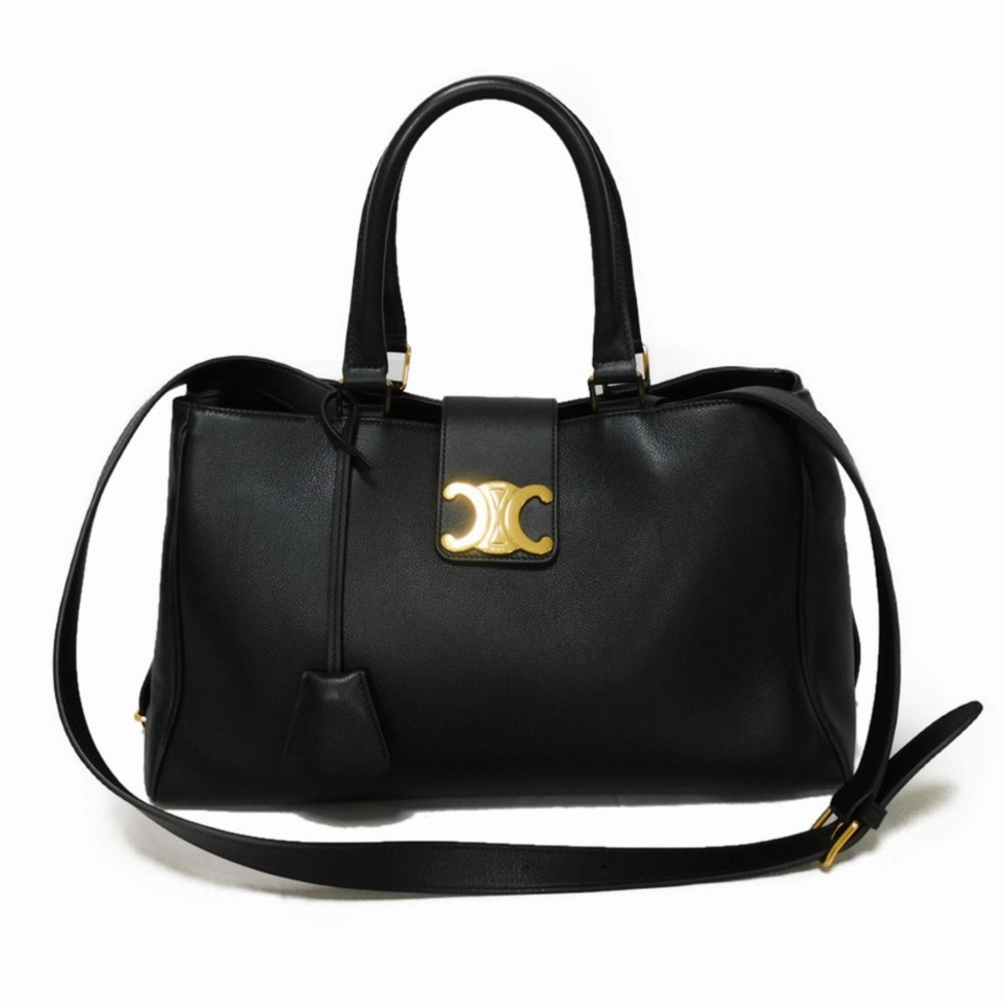Celine Leather Handbag Shoulder Bag (Pre-Owned)