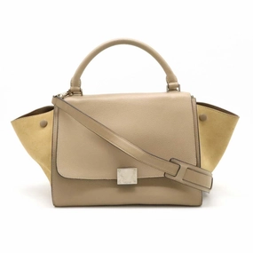 Celine Leather Suede Handbag Shoulder Bag (Pre-Owned)