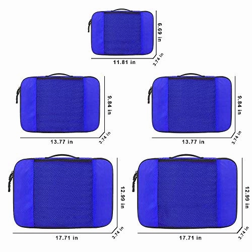 CGBE TravelPacking Cube,5 Pcs Luggage Organizer Set