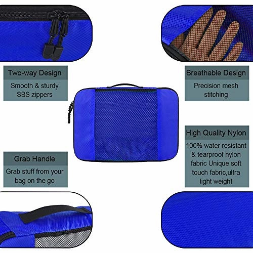 CGBE TravelPacking Cube,5 Pcs Luggage Organizer Set