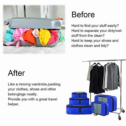 CGBE TravelPacking Cube,5 Pcs Luggage Organizer Set