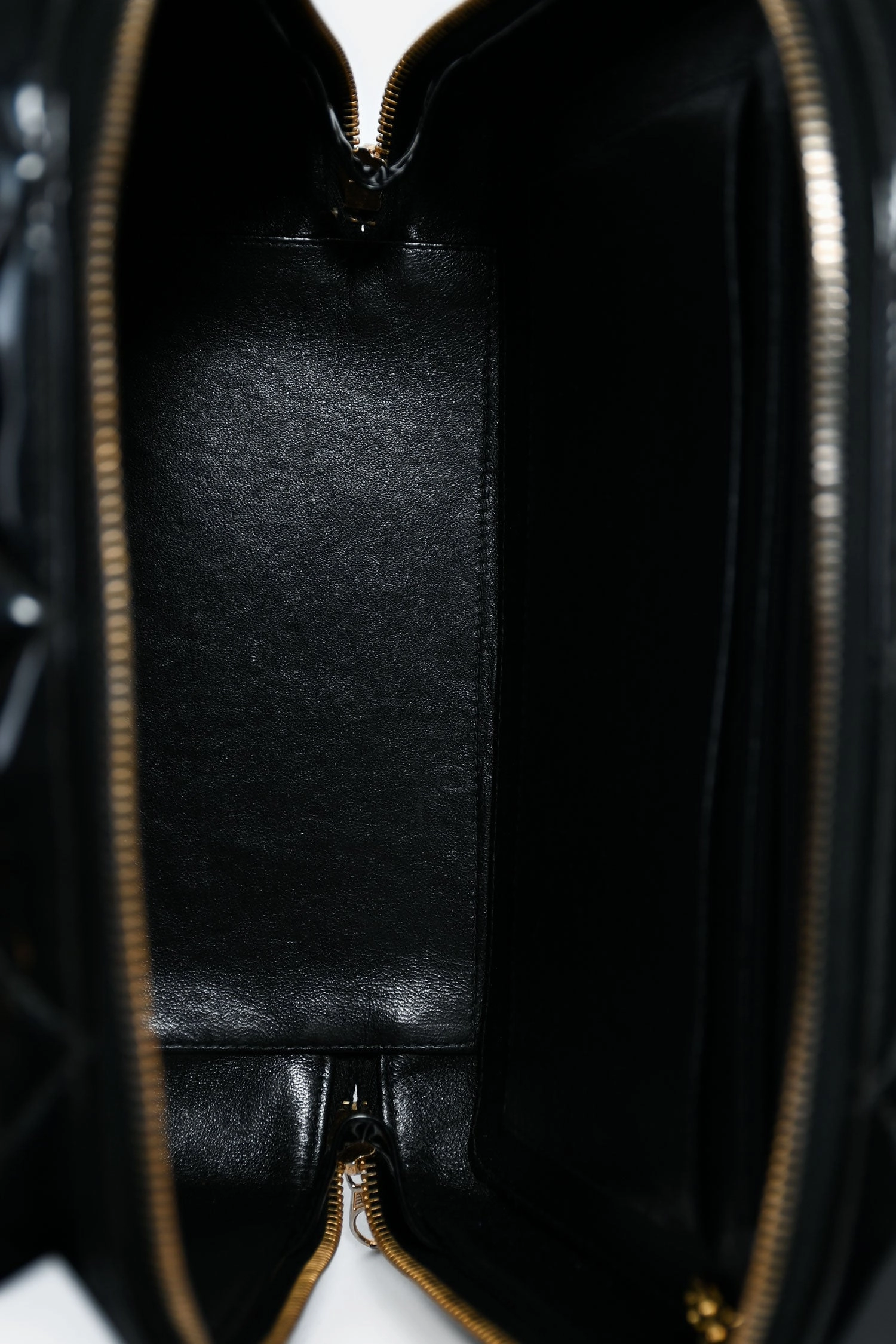 Chanel 1994-96 Black Patent Leather Large Vanity Case
