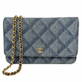 Chanel 2021 Denim Wallet on Chain