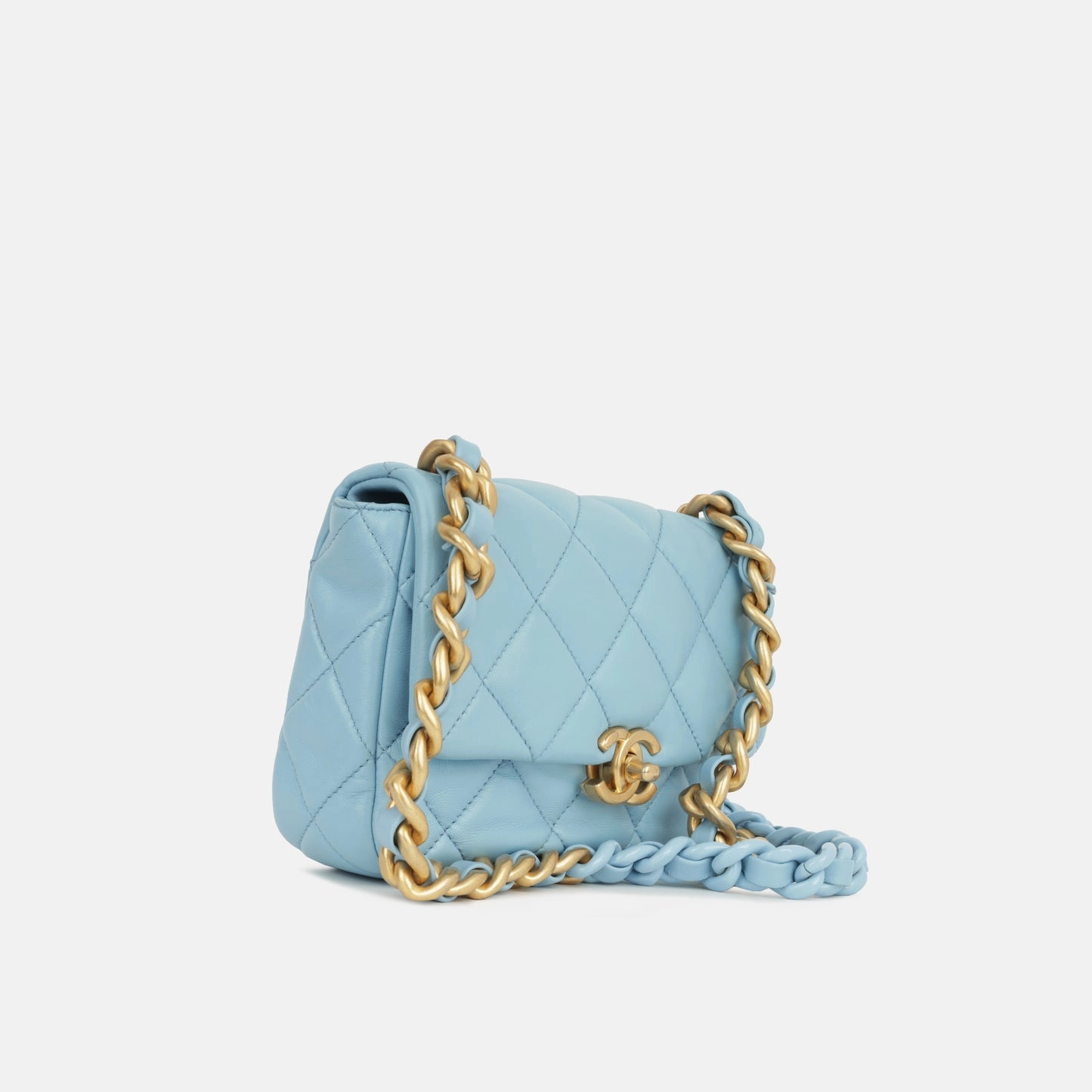 Chanel - Candy Chain Flap - Blue Lambskin GHW - Plaque Series - 2022