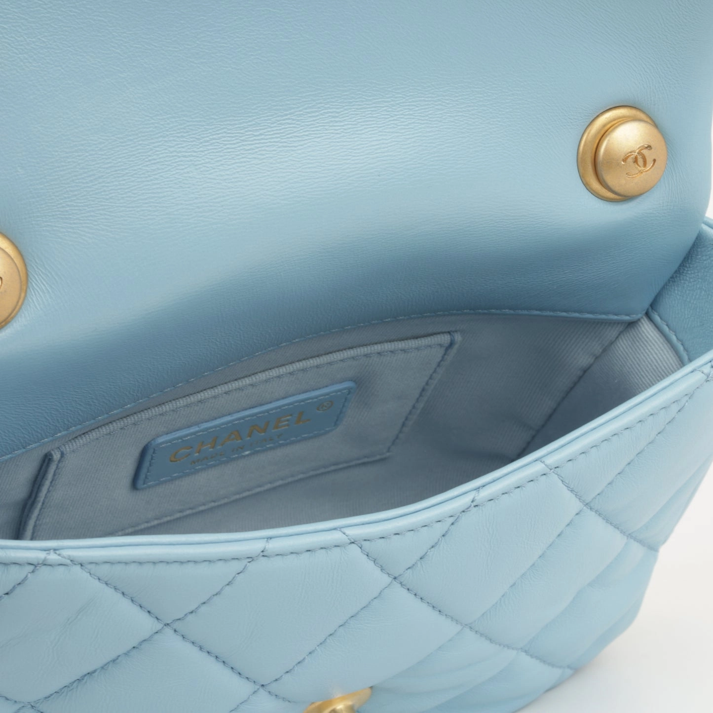 Chanel - Candy Chain Flap - Blue Lambskin GHW - Plaque Series - 2022