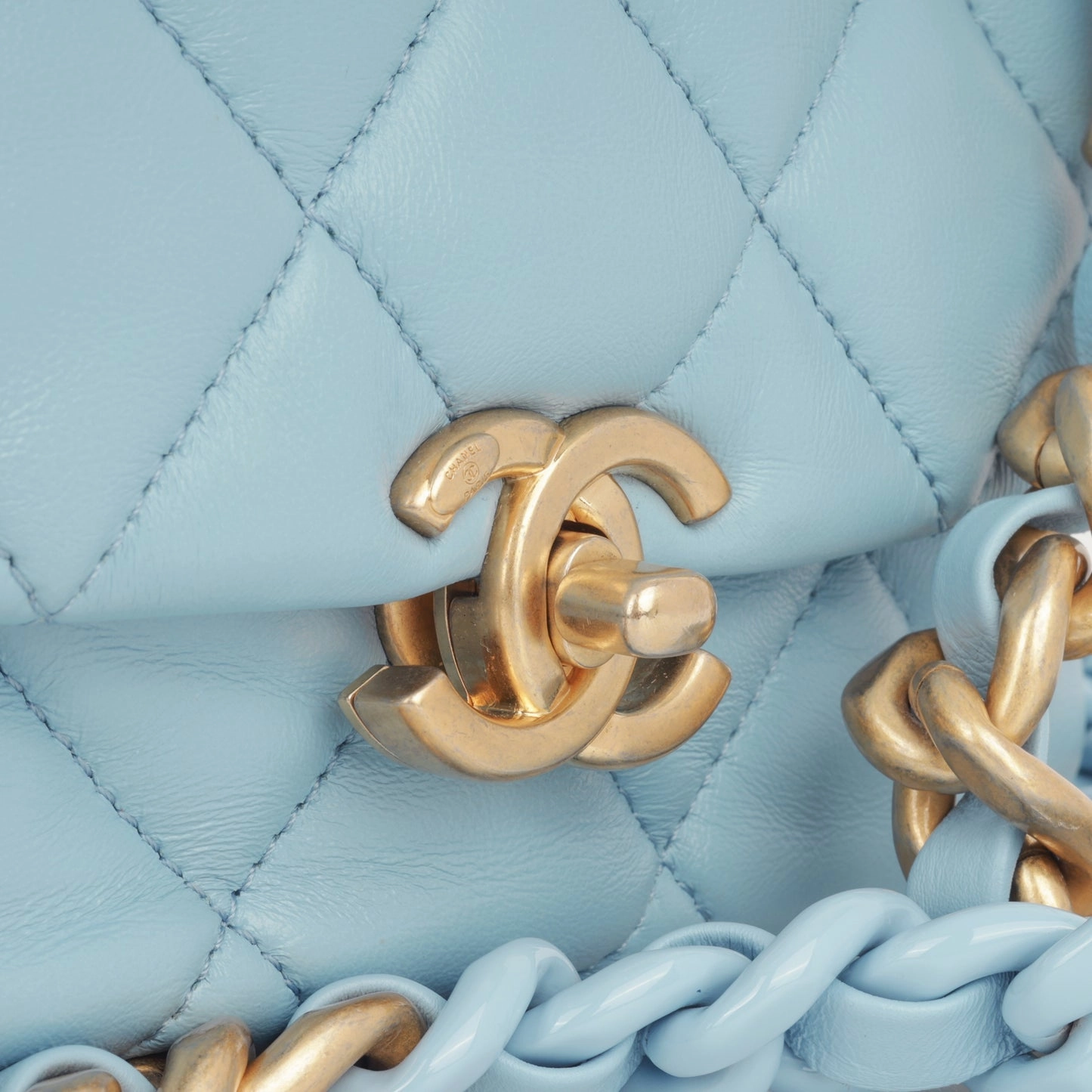 Chanel - Candy Chain Flap - Blue Lambskin GHW - Plaque Series - 2022