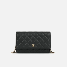Chanel - Classic Wallet On Chain - Black Caviar GHW - Pristine - 2019