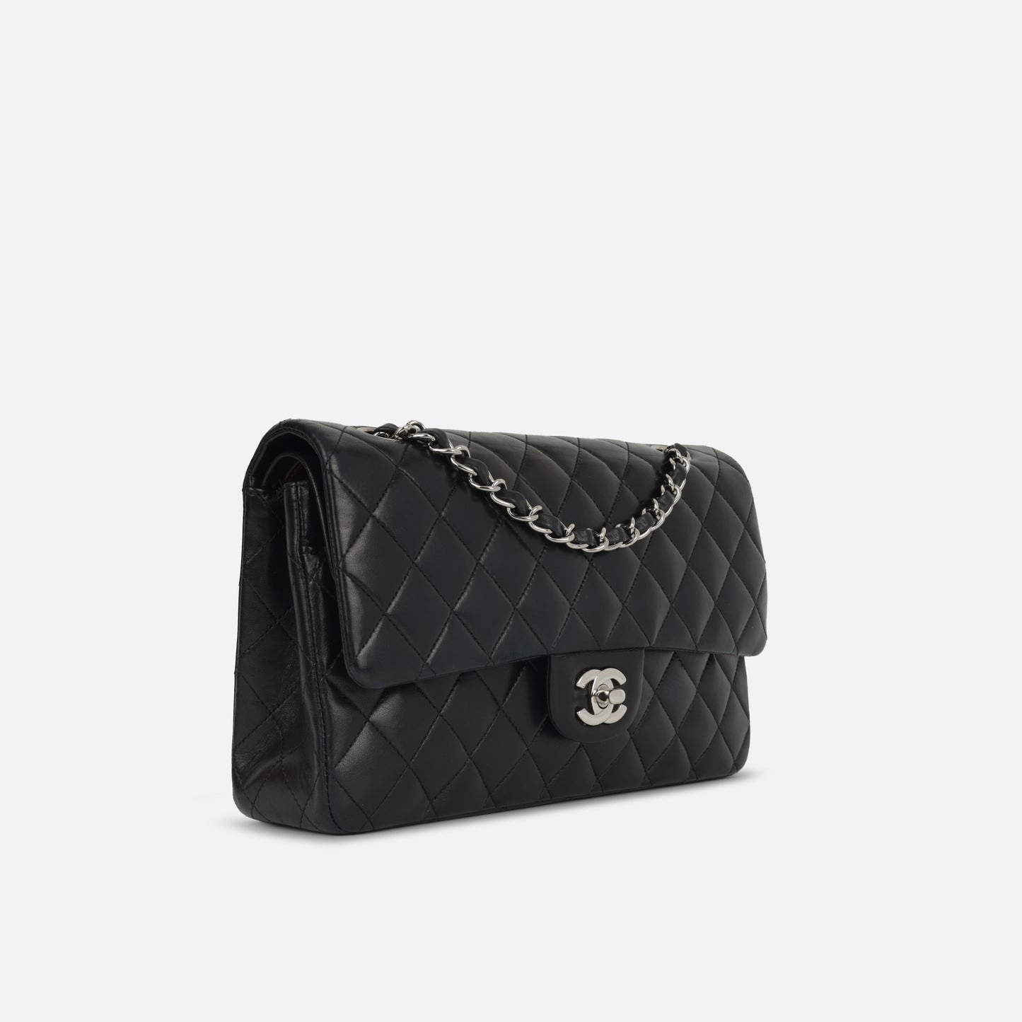 Chanel - Medium Classic Flap - Black Lambskin SHW - 2010 - Pre-Loved