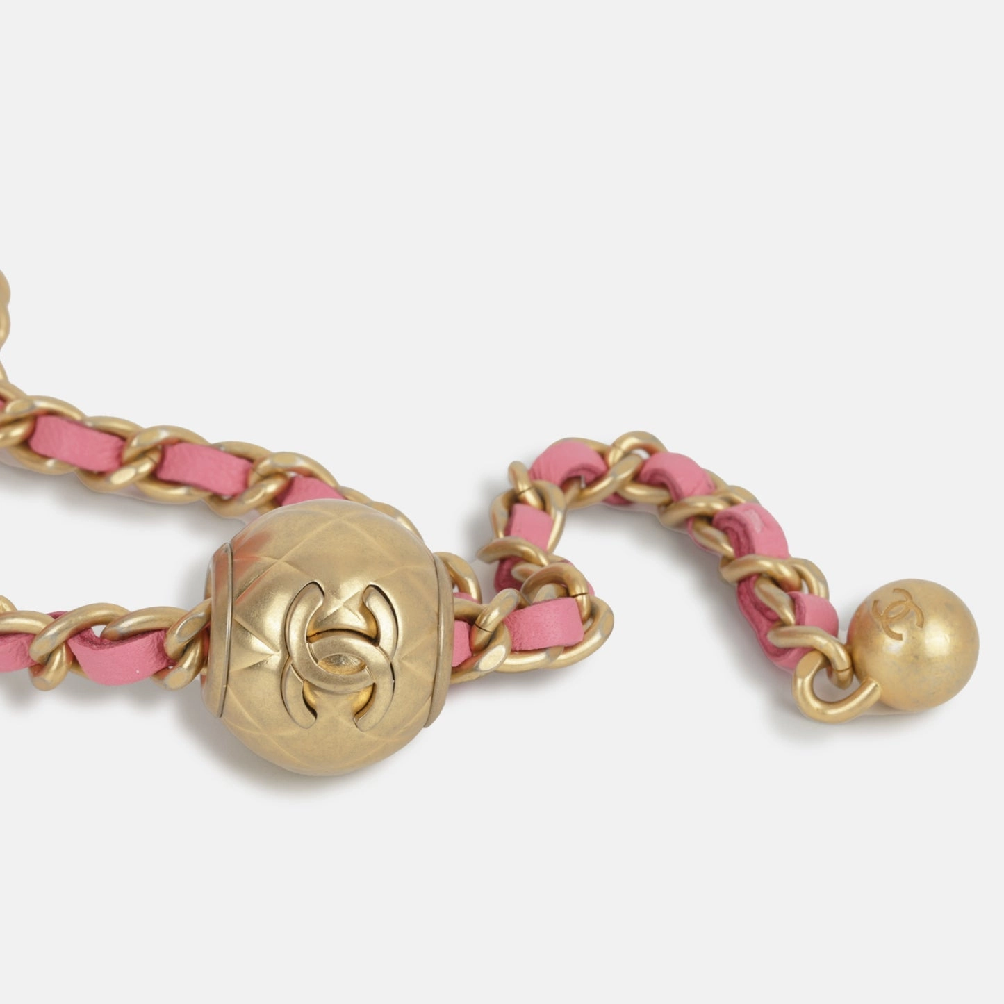 Chanel - Mini Vanity on Pearl Chain - Fuschia Pink Lambskin AGHW - Pre-loved - 2019