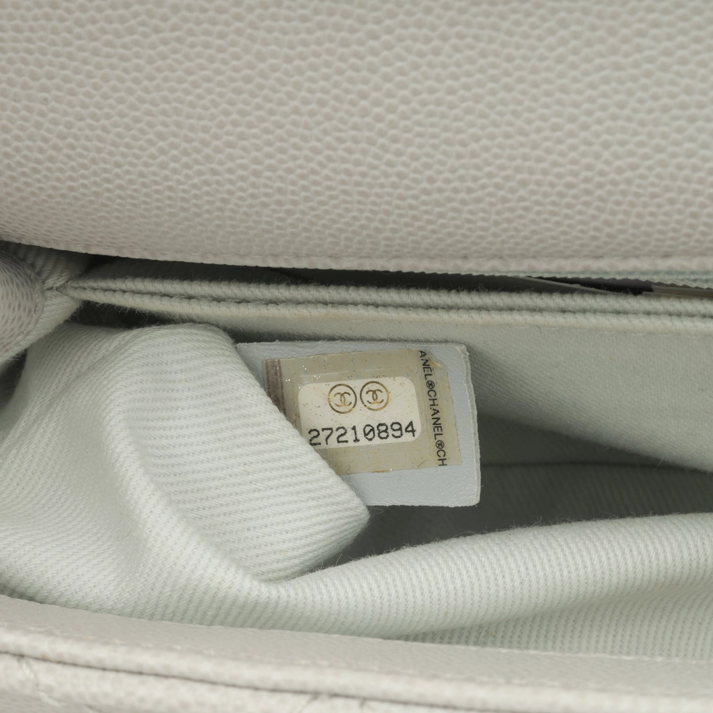 Chanel - Small Coco Handle Bag - Light Grey Caviar CGHW - Pre-Loved - 2019