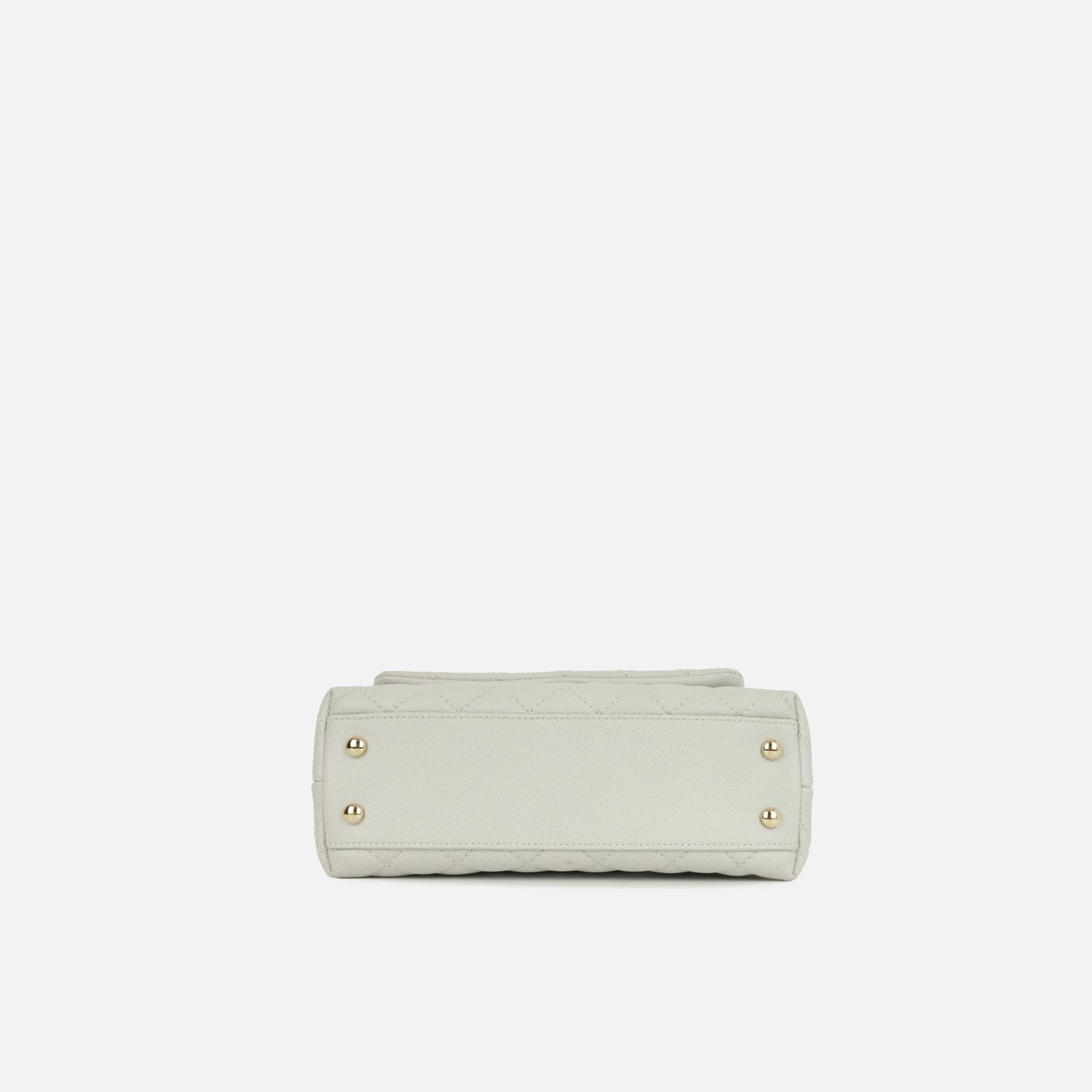 Chanel - Small Coco Handle Bag - Light Grey Caviar CGHW - Pre-Loved - 2019