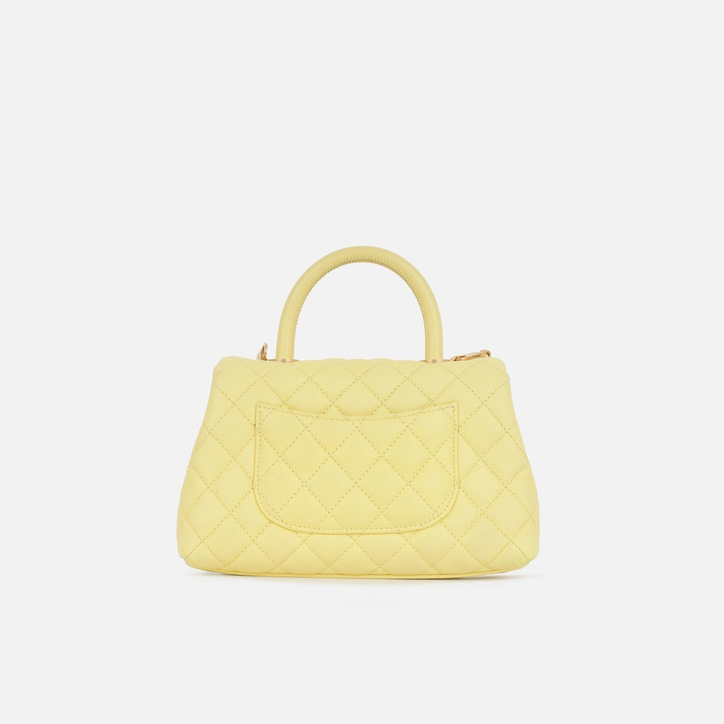 Chanel - Small Coco Handle Bag - Yellow Caviar AGHW - Pre-Loved - 2017