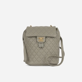 Chanel - Small Urban Spirit Backpack - Grey Lambskin CGHW - Pre Loved - 2019
