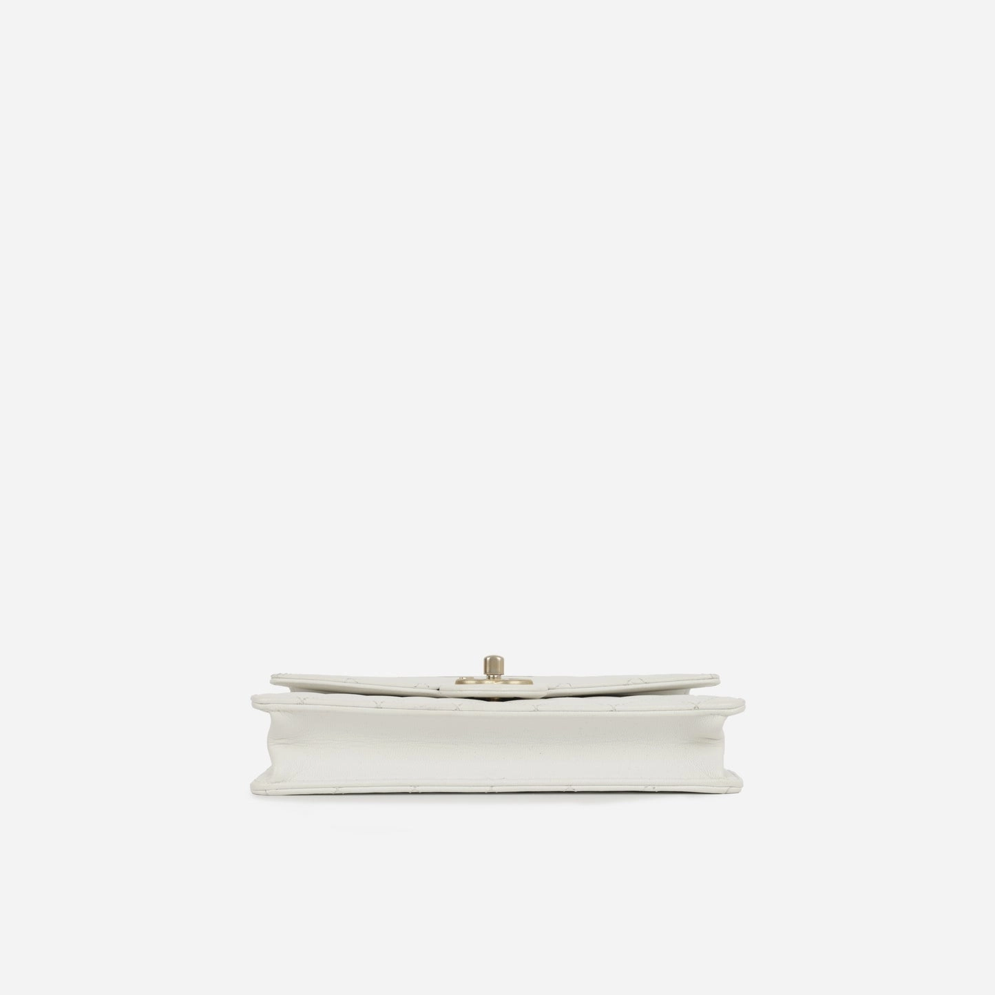 Chanel - Vertical Pearl Flap Bag - White Calfskin AGHW - Pre-Loved - 2019