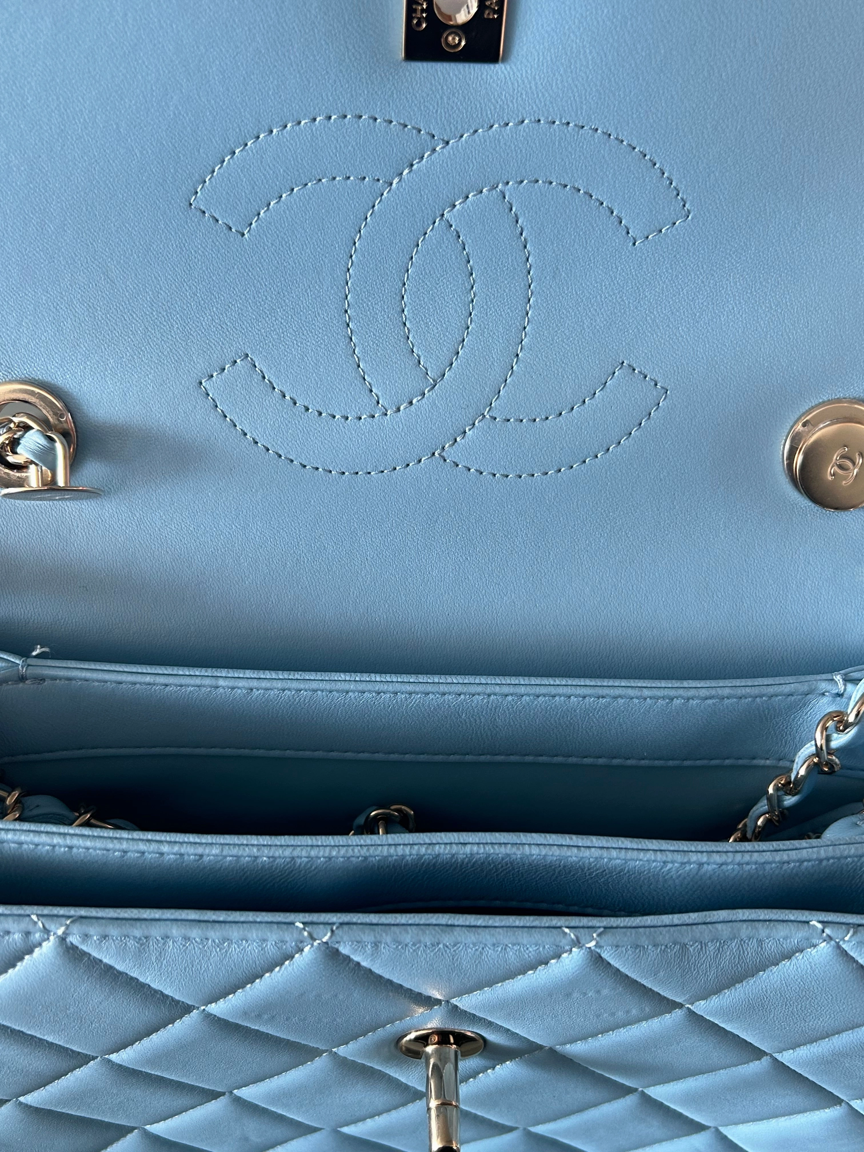Chanel Baby Blue Small Top Handle Bag