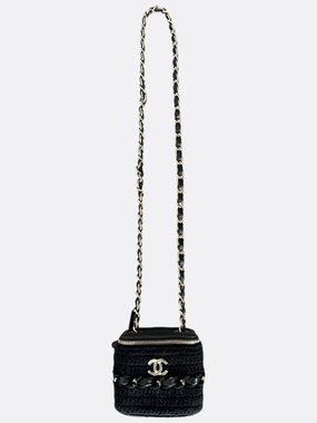 Chanel Black Crochet Small Vanity Case