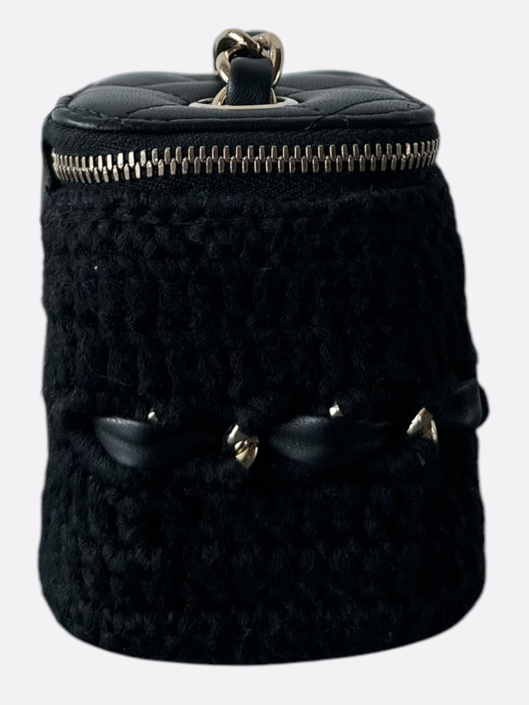 Chanel Black Crochet Small Vanity Case